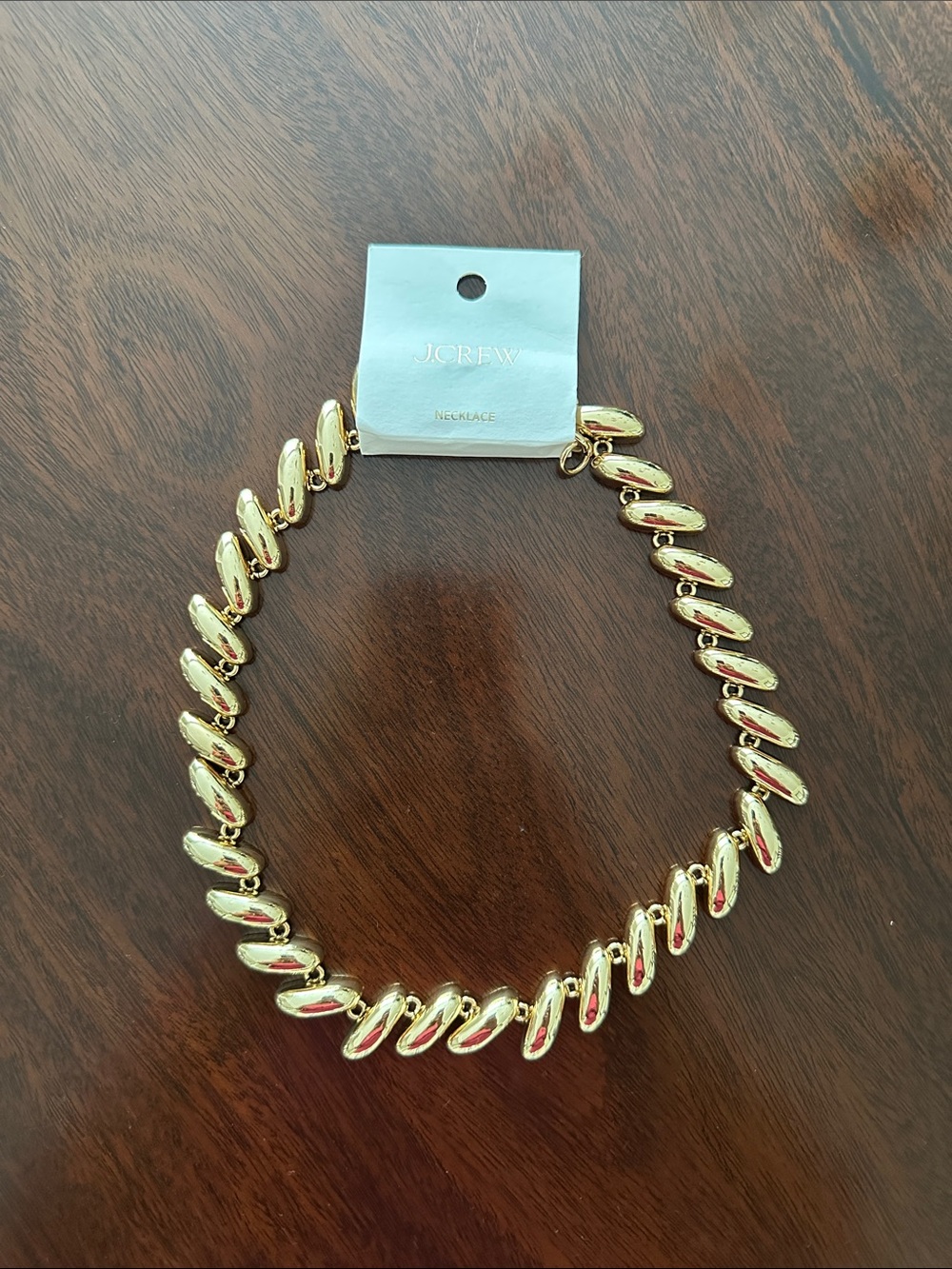 J. Crew Shiny Gold Link Collar Necklace
